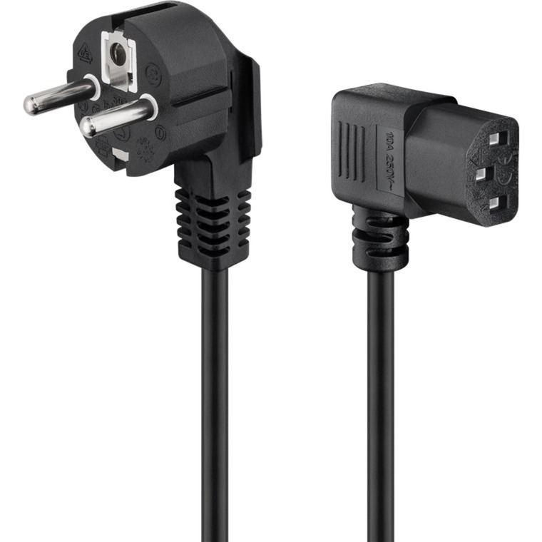 Netzkabel mit abgewinkeltem Schutzkontakt Netzkabel mit abgewinkeltem Schutzkontakt von Goobay