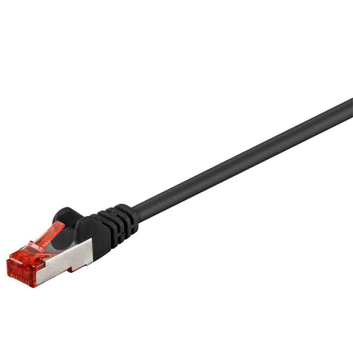 Patch Netzwerkkabel RJ45 CAT6 S/FTP PIMF 30m Schwarz von Goobay