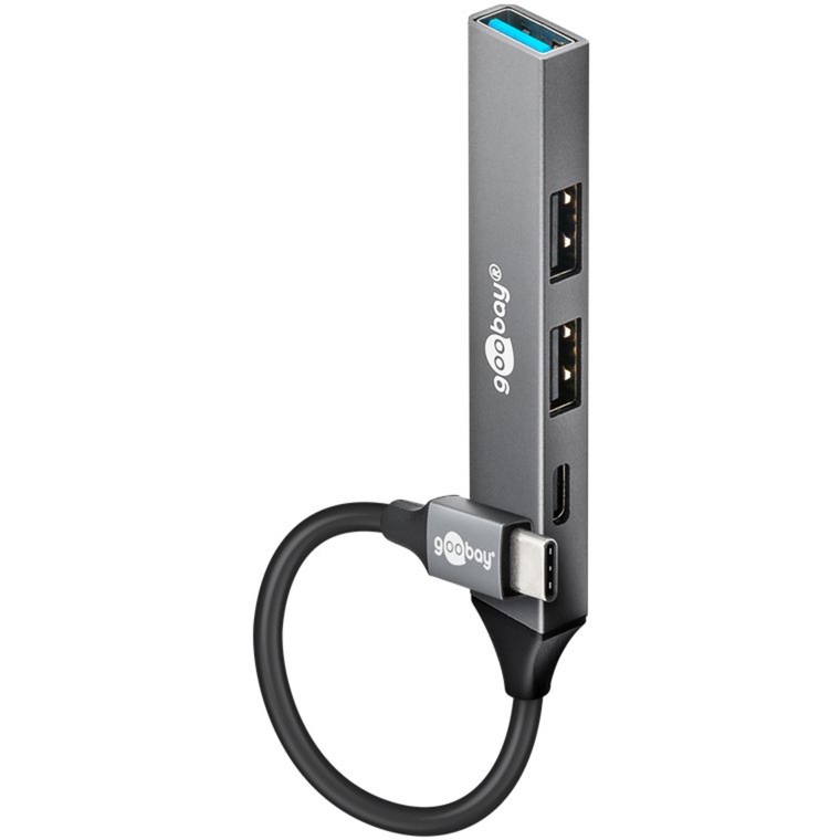 Slim 4-Port USB-Hub, USB-C auf USB-C™/USB-A USB 3.2 Gen1 von Goobay