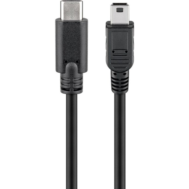 USB 2.0 Kabel, USB-C Stecker > Mini-USB Stecker, Adapter von Goobay