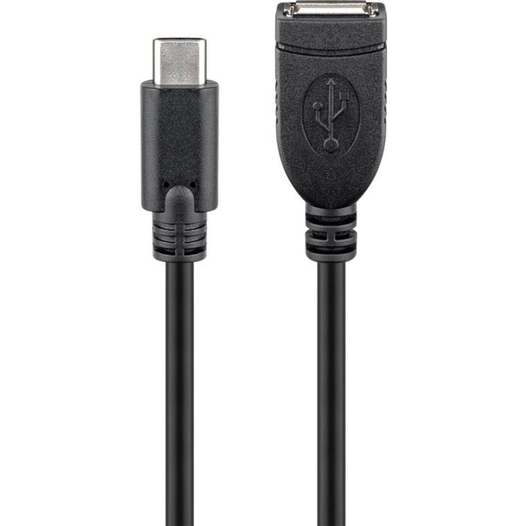 USB 2.0 Verlängerungskabel, USB-C Stecker > USB-A Buchse von Goobay