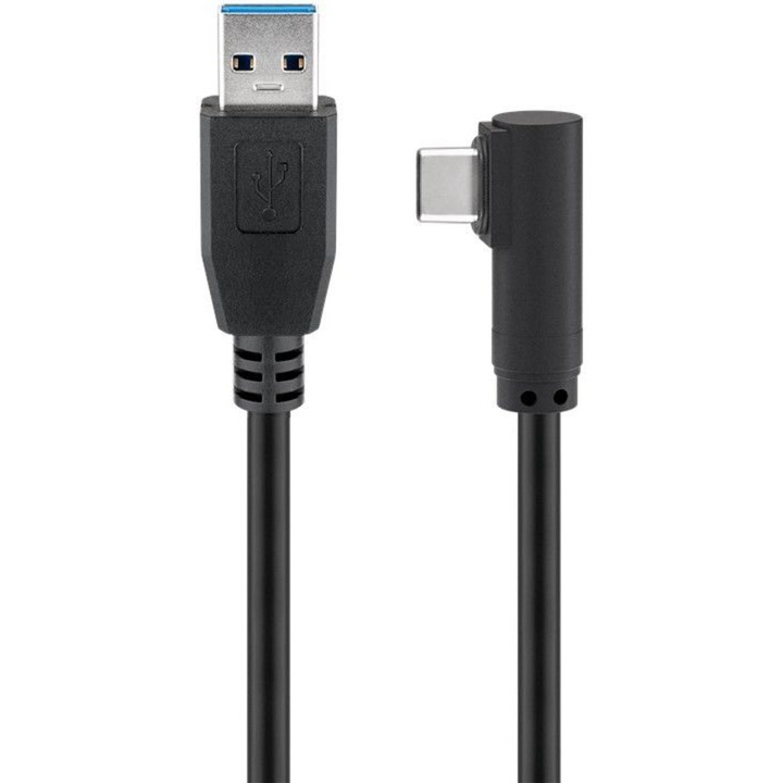 USB 3.2 Gen 1 Kabel, USB-A Stecker > USB-C Stecker 90° von Goobay