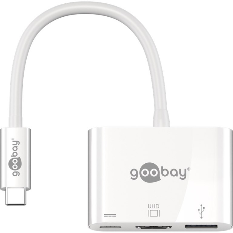 USB 3.2 Gen 1 Multiport-Hub, USB-C Stecker > USB-A + USB-C + HDMI Buchse, USB-Hub von Goobay