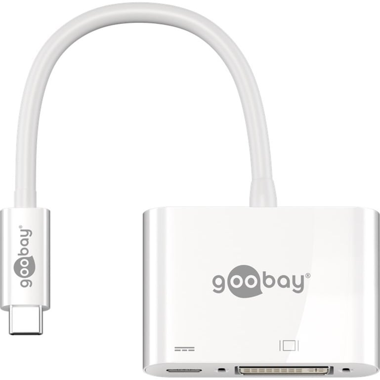 USB Adapter, USB-C Stecker > USB-C Buchse + DVI Buchse von Goobay