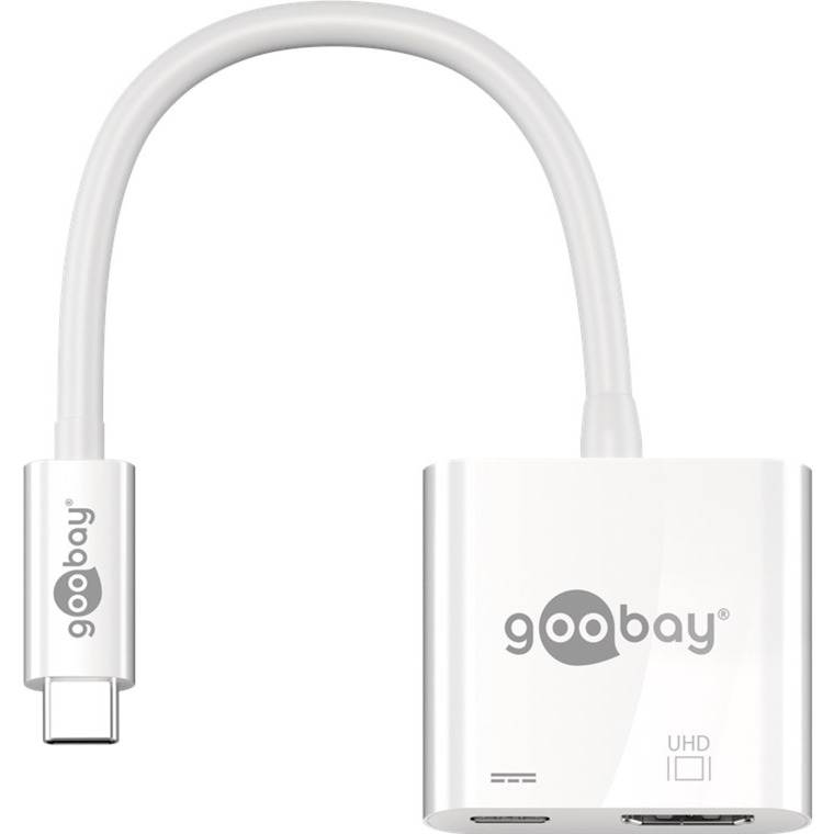 USB Adapter, USB-C Stecker > USB-C Buchse + HDMI-Buchse von Goobay