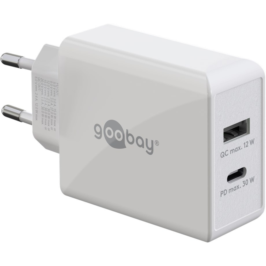 USB-C PD Dual-Schnellladegerät 30 Watt von Goobay