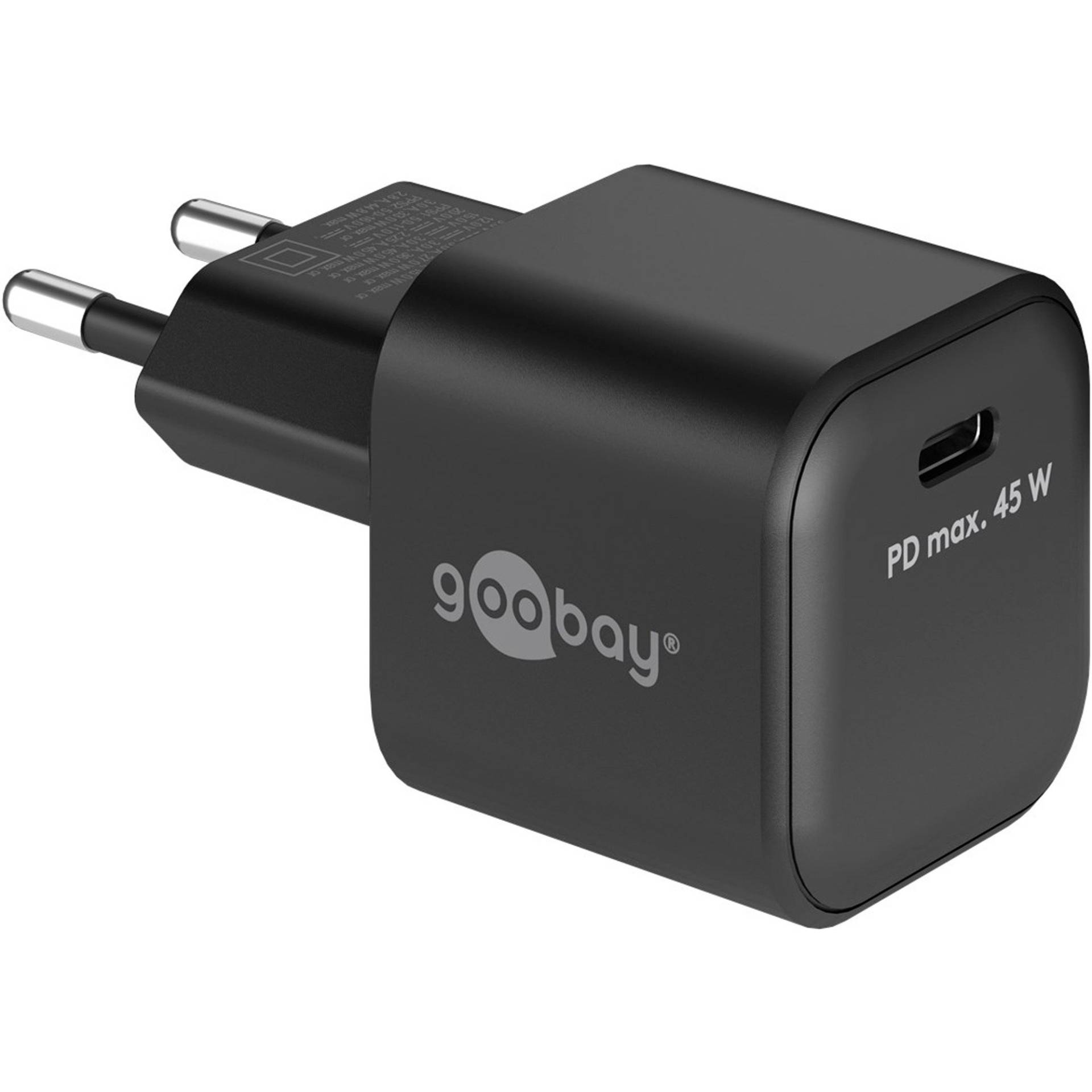 USB-C Schnellladegerät Nano, PD, GaN, 45 Watt USB-C Schnellladegerät Nano, PD, GaN, 45 Watt von Goobay