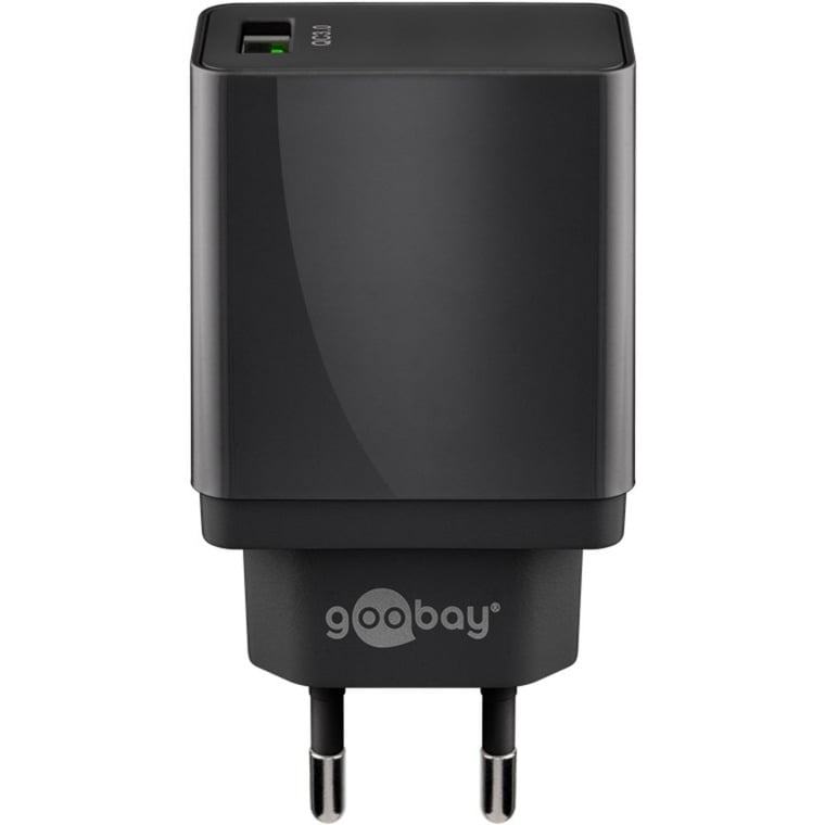 USB Schnellladegerät QC3.0 (18W) schwarz von Goobay