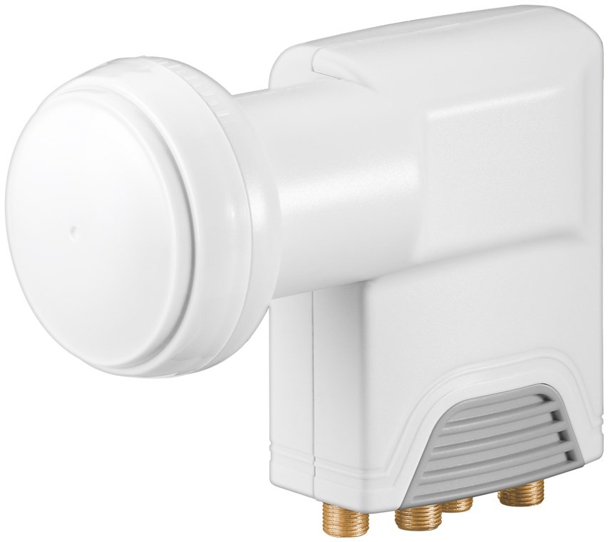 Universal Quad LNB digitaler SAT-LNB (DVB-S2) für 4 Teilnehmer (4K/UHD/HDTV/3D Empfang) von Goobay