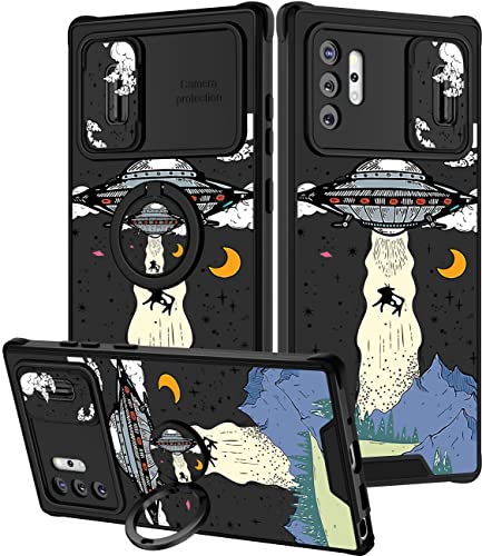 Goocrux (2-in-1 Schutzhülle für Samsung Galaxy Note 10 Plus, mit Schiebe-Kamera-Abdeckung + Ringhalter, modische Hüllen für Jungen und Jugendliche für Note10 Plus 17.2 cm (6.8 Zoll) von Goocrux