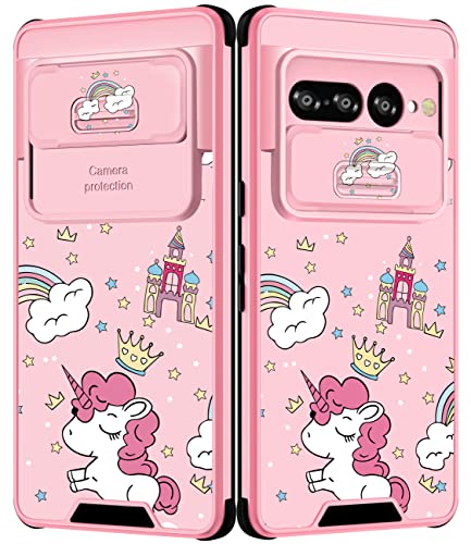 Goocrux Schutzhülle für Google Pixel 7 Pro für Mädchen und Frauen, Cartoon, niedlich, mädchenhaft, Kawaii-Muster, einzigartiges Design, ästhetisch, mit Schiebe-Kamera-Abdeckung, Teenager-Hüllen für von Goocrux