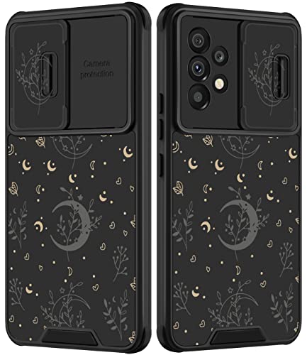 Goocrux Schutzhülle für Samsung Galaxy A53 5G für Frauen Mädchen Niedliche Mond Sterne Girly Handyhülle Mode Schwarz Weltraum Herz Einzigartiges Design mit Slide Camera Cover Ästhetische Hüllen für Goocrux Schutzhülle für Samsung Galaxy A53 5G für Frauen Mädchen Niedliche Mond Sterne Girly Handyhülle Mode Schwarz Weltraum Herz Einzigartiges Design mit Slide Camera Cover Ästhetische Hüllen für von Goocrux