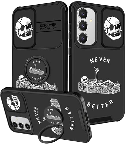 Goocrux Schutzhülle für Samsung Galaxy S24 FE – niedliche Handy-Schutzhülle für Damen und Mädchen, hübsches Totenkopf-Skelett, einzigartiges, cooles Design, Schiebe-Kamera-Abdeckung mit Ringständer Goocrux Schutzhülle für Samsung Galaxy S24 FE – niedliche Handy-Schutzhülle für Damen und Mädchen, hübsches Totenkopf-Skelett, einzigartiges, cooles Design, Schiebe-Kamera-Abdeckung mit Ringständer von Goocrux