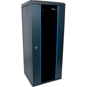 10" Wandgehäuse - 15HE - Netzwerkschrank 10 Zoll - tiefschwarz (RAL9005) - 312x300x750mm - fertig montiert - abschließbare Sicherheitsglastür und Seitenteile - Profilschienen tiefenvariabel von Good Connections