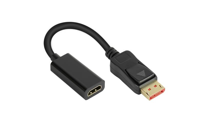 Adapter DisplayPort 1.4 Stecker an HDMI 2.0b Buchse, 4K @60Hz, vergoldete Kontakte, ca. 20cm von Good Connections