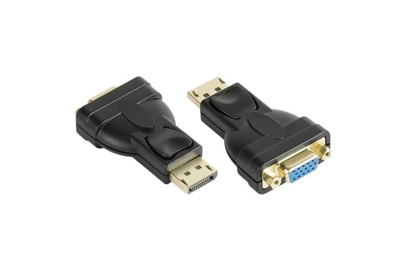 Adapter DisplayPort Stecker an VGA Buchse, 1920*1200 @60Hz, vergoldete Kontakte von Good Connections