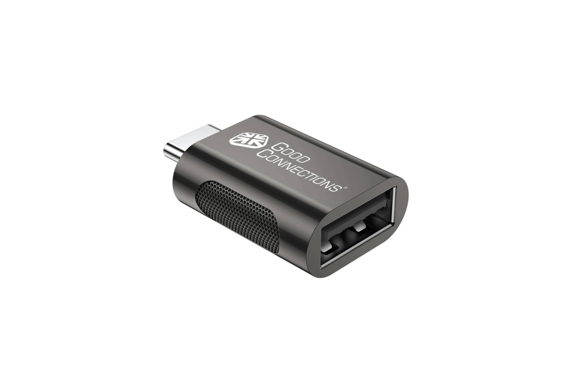 Adapter USB 3.2 Gen.1 / USB 3.0 Stecker C™ an USB-A Buchse, verzinktes Metallgehäuse, anthrazit von Good Connections