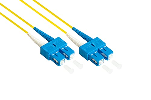 Alcasa Good Connections OS2 LWL Kabel - Duplex - Stecker SC an SC - Singlemode 9/125 - austauschbare Polarität - Lichtwellen-Leiter, Glasfaser-Kabel, Patchkabel - 2 m von Good Connections