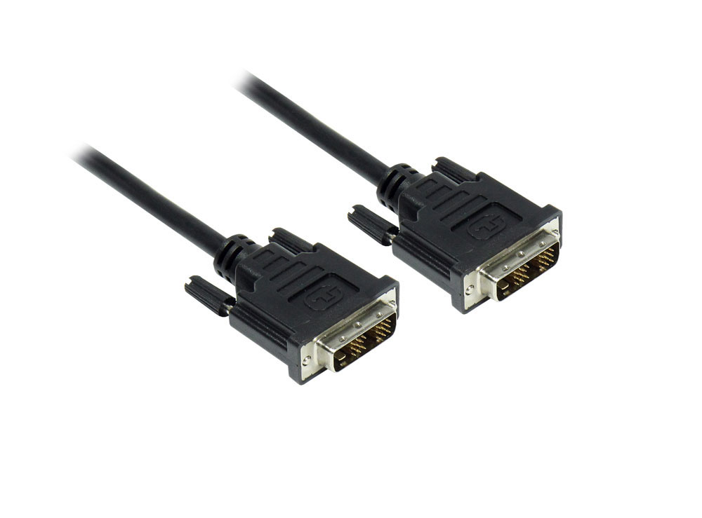 Anschlusskabel DVI-D 18+1 Stecker an Stecker, schwarz, 5m Anschlusskabel DVI-D 18+1 Stecker an Stecker, schwarz, 5m von Good Connections