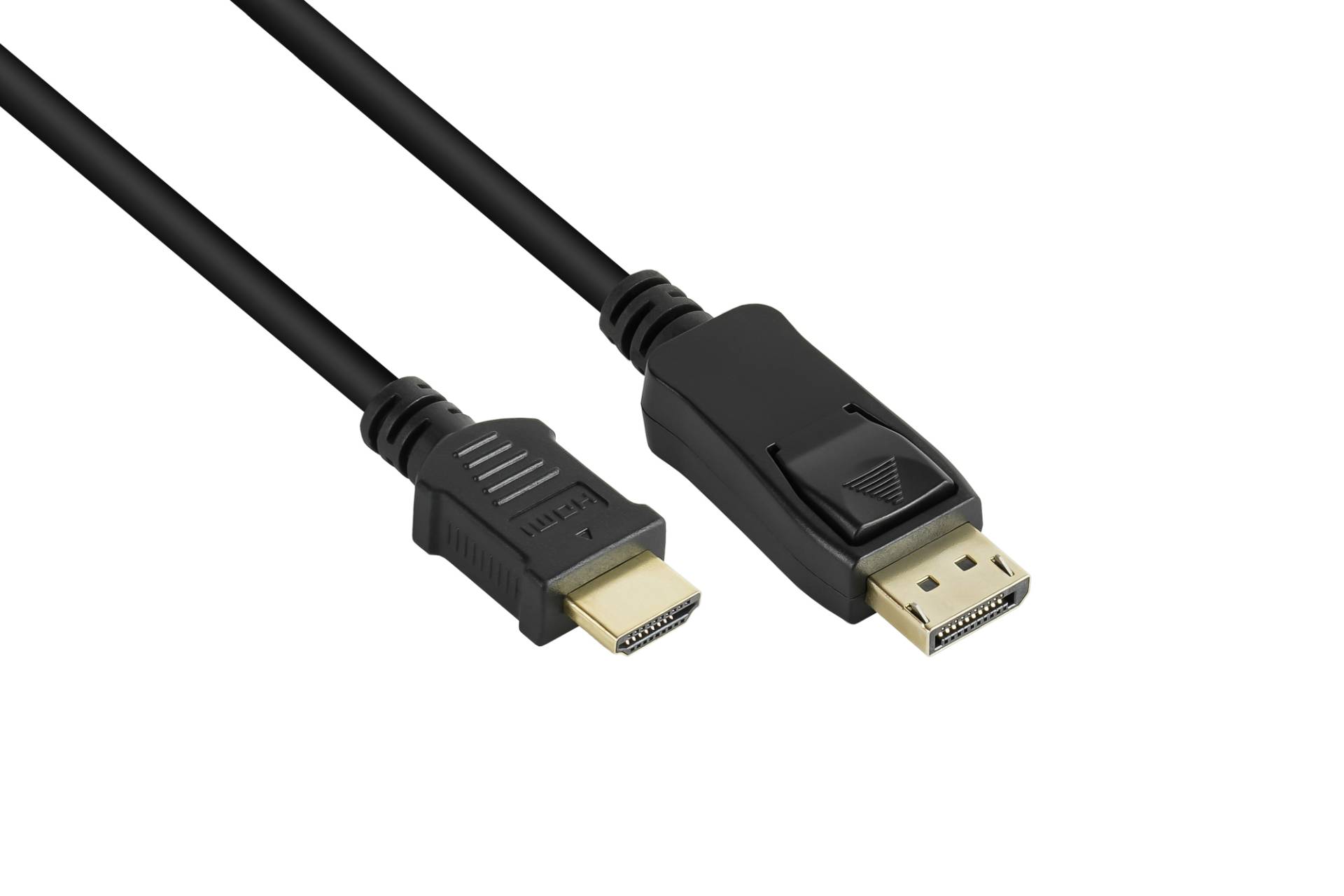 Anschlusskabel DisplayPort 1.2 an HDMI 1.4b, 4K @30Hz, vergoldete Kontakte, CU, schwarz, 1m Anschlusskabel DisplayPort 1.2 an HDMI 1.4b, 4K @30Hz, vergoldete Kontakte, CU, schwarz, 1m von Good Connections