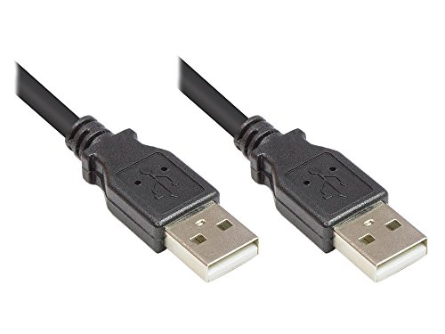 Anschlusskabel USB 2.0 Stecker A an Stecker A, 3m, schwarz, Good Connections® von Good Connections