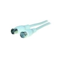 Antennenkabel weiß, F-Quick Stecker an F-Quick Stecker, gerade, 5m, Good Connections® von Good Connections