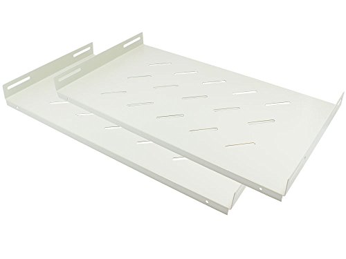 Good Connections® 19" Fachboden 1HE | 2er SPARSET - Einbautiefe 270 mm - für 19 Zoll Netzwerk Server-, Wandgehäuse / Wandschrank - lichtgrau (RAL7035) von Good Connections