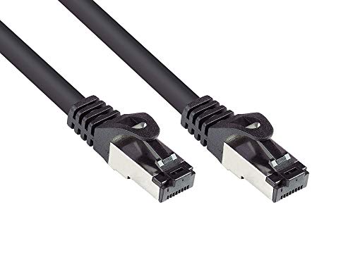 Good Connections® SmartFLEX Cat.6A INDUSTRIE (PUR) - 1 m - Hochflexibles 10-GIGABIT - KUPFERLEITER / CU - Öl- und UV-beständig, schleppkettentauglich - S/FTP, PiMF - halogenfrei (LSZH) - SCHWARZ von Good Connections