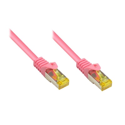 Good Connections 0,25m RNS Patchkabel mit Cat.7 Rohkabel S/FTP PiMF magenta von Good Connections