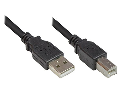 Good Connections 2510-05OFS Anschluss/Druckerkabel USB 2.0 Stecker A auf Stecker B, 0,5m schwarz von Good Connections
