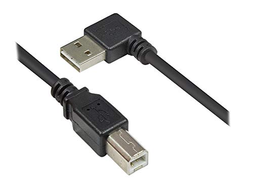 Good Connections 2510-EU005W Anschluss/Druckerkabel USB 2.0 Easy Stecker A auf Stecker B, 0,5m schwarz von Good Connections