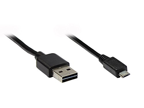 Good Connections 2510-EUM03 Anschlusskabel/Datenkabel USB 2.0 Easy Stecker A auf Stecker Mirco B, 3m schwarz von Good Connections