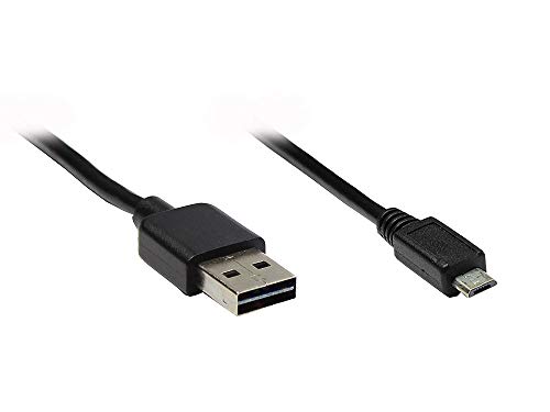 Good Connections 2510-EUM05 Anschlusskabel/Datenkabel USB 2.0 EASY Stecker A auf Stecker Mirco B, 5m schwarz von Good Connections