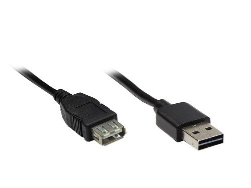 Good Connections 2511-EU05 Verlängerungskabel USB 2.0 Easy Stecker A auf Buchse A, 5m schwarz von Good Connections