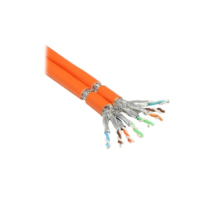 Good Connections 25m Verlegekabel Cat.7 Duplex S/FTP, PiMF orange von Good Connections