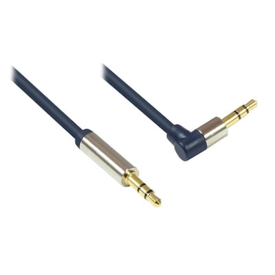 Good Connections 3,5mm Klinkenkabel 0,5m Stecker zu Winkel Stecker dunkelblau von Good Connections