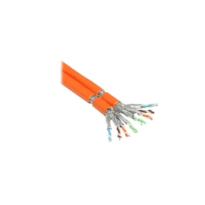 Good Connections 50m Verlegekabel Cat.7 Duplex S/FTP, PiMF orange von Good Connections