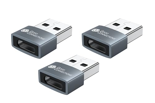 Good Connections Adapter USB 2.0 Stecker A an USB-C™ Buchse, Aluminiumgehäuse, grau, 3er-Set von Good Connections