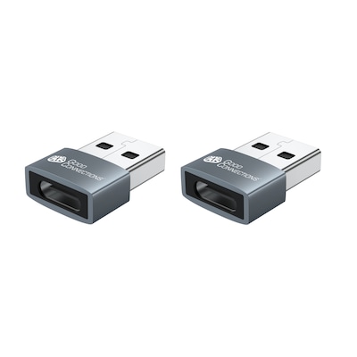 Good Connections Adapter USB 2.0 Stecker A an USB-C Buchse 2 Stk. Aluminium grau von Good Connections