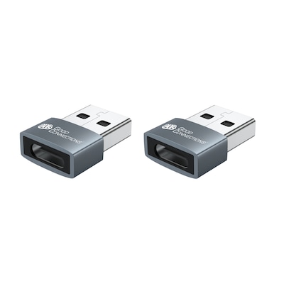 Good Connections Adapter USB 2.0 Stecker A an USB-C Buchse 2 Stk. Aluminium grau Good Connections Adapter USB 2.0 Stecker A an USB-C Buchse 2 Stk. Aluminium grau von Good Connections