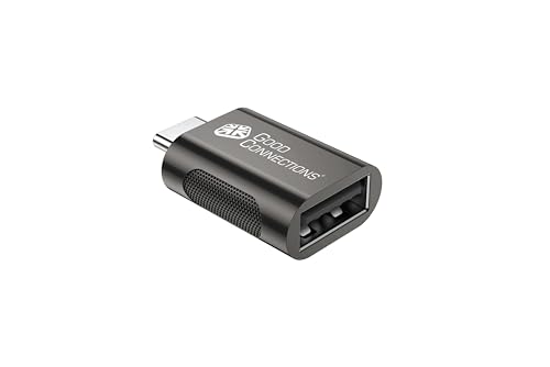 Good Connections Adapter USB 3.2 Gen.1 / USB 3.0 Stecker C™ an USB-A Buchse, verzinktes Metallgehäuse, anthrazit von Good Connections