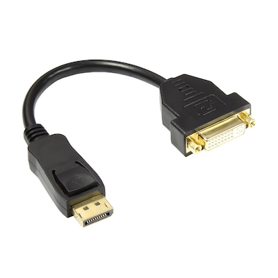 Good Connections Adapterkabel DisplayPort 1.2 St./ DVI-I 24+5 Bu. schwarz 0,2m von Good Connections