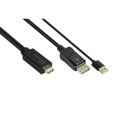 Good Connections Adapterkabel HDMI 2.0b St an DisplayPort 1.2 St 4K @60Hz 2m von Good Connections