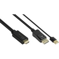 Good Connections Adapterkabel HDMI 2.0b St an DisplayPort 1.2 St 4K @60Hz 2m von Good Connections