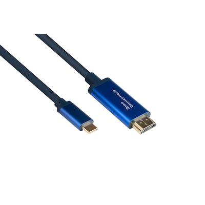 Good Connections Adapterkabel Smartflex USB-C zu HDMI 2.0b 4K UHD 60Hz 1,5m blau von Good Connections