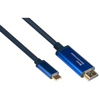 Good Connections Adapterkabel Smartflex USB-C zu HDMI 2.0b 4K UHD 60Hz 1,5m blau von Good Connections