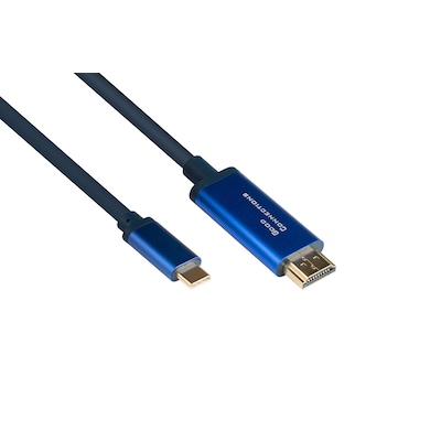 Good Connections Adapterkabel Smartflex USB-C zu HDMI 2.0b 4K UHD 60Hz 1m blau von Good Connections