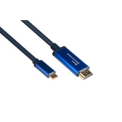 Good Connections Adapterkabel Smartflex USB-C zu HDMI 2.0b 4K UHD 60Hz 2m blau von Good Connections