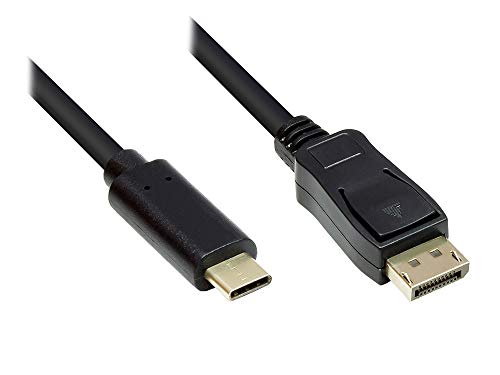 Good Connections Adapterkabel - USB-C Stecker an Displayport 1.2 / DP 1.2 Stecker - 4K / UHD @60Hz - KUPFERLEITER - 10 m - schwarz GC-M0109 von Good Connections