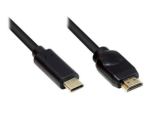 Good Connections Adapterkabel - USB-C Stecker an HDMI 2.0 Stecker - 4K / UHD @60Hz - KUPFERLEITER - 10 m - schwarz von Good Connections